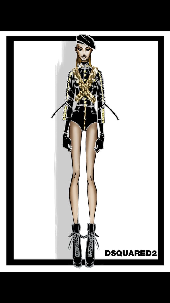 A Designer Sketch of Beyoncé's Performance Outfit