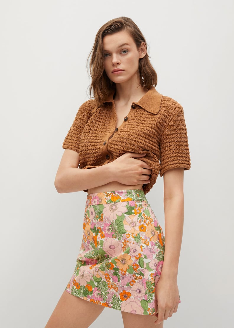 A Statement Skirt: Mango Floral Print Miniskirt