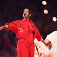 Rihanna Dressed Her Baby Bump in a Red Jumpsuit With a Vinyl Breastplate