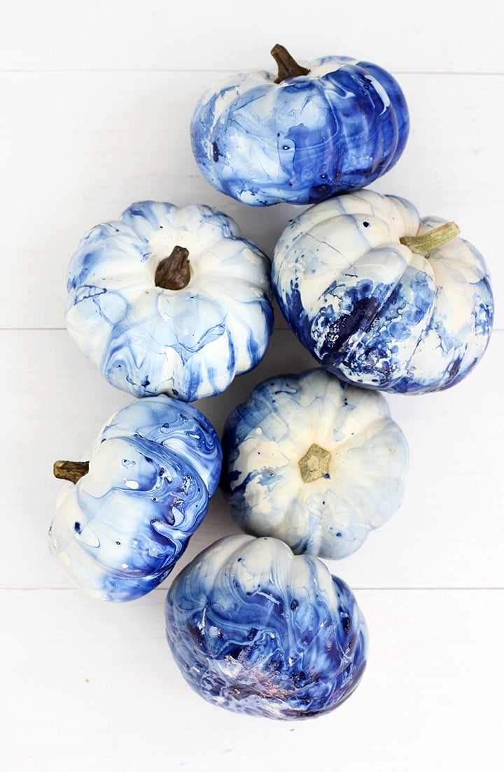 Chic Indigo Pumpkins