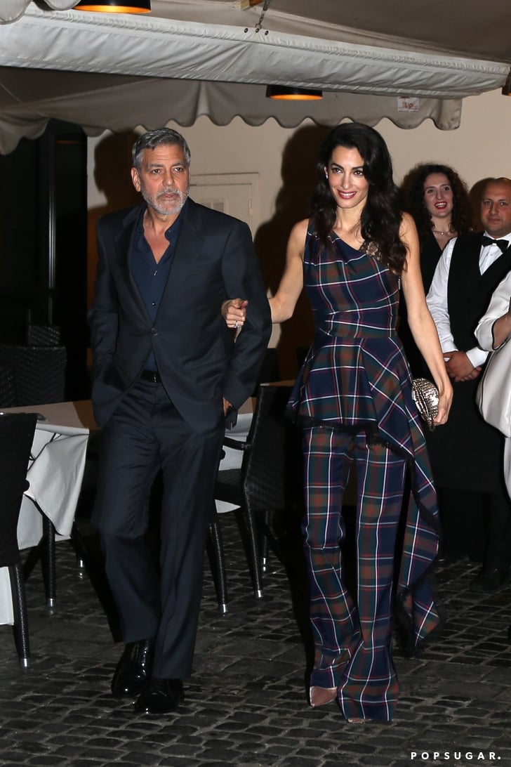 Amal Clooney's Plaid Outfit With George Clooney