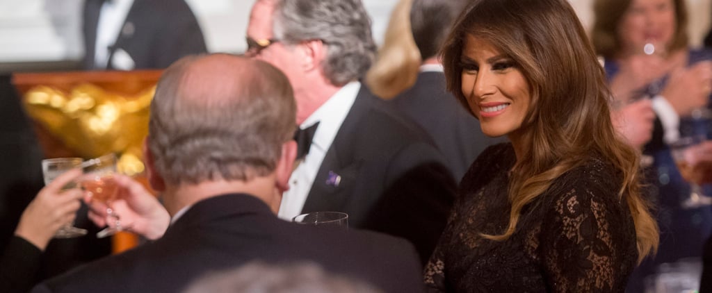 Melania Trump Black Lace Dress Governors' Ball 2018