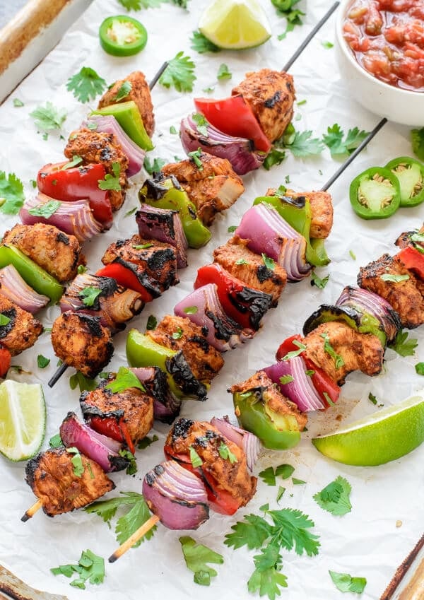 Fajita Chicken Kebabs