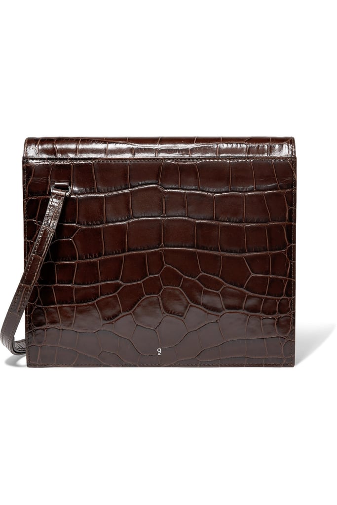 Gu_de Edie Croc-Effect Leather Shoulder Bag ($480).