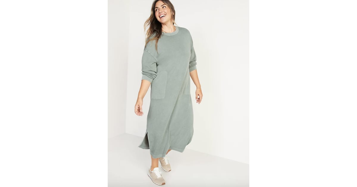 For a Cosy Sweatshirt Dress Old Navy LongSleeve Midi Sweatshirt Shift