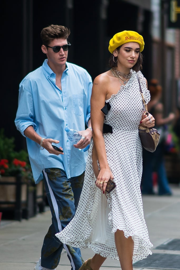Dua Lipa's Polka-Dot Dress With Slit NYC