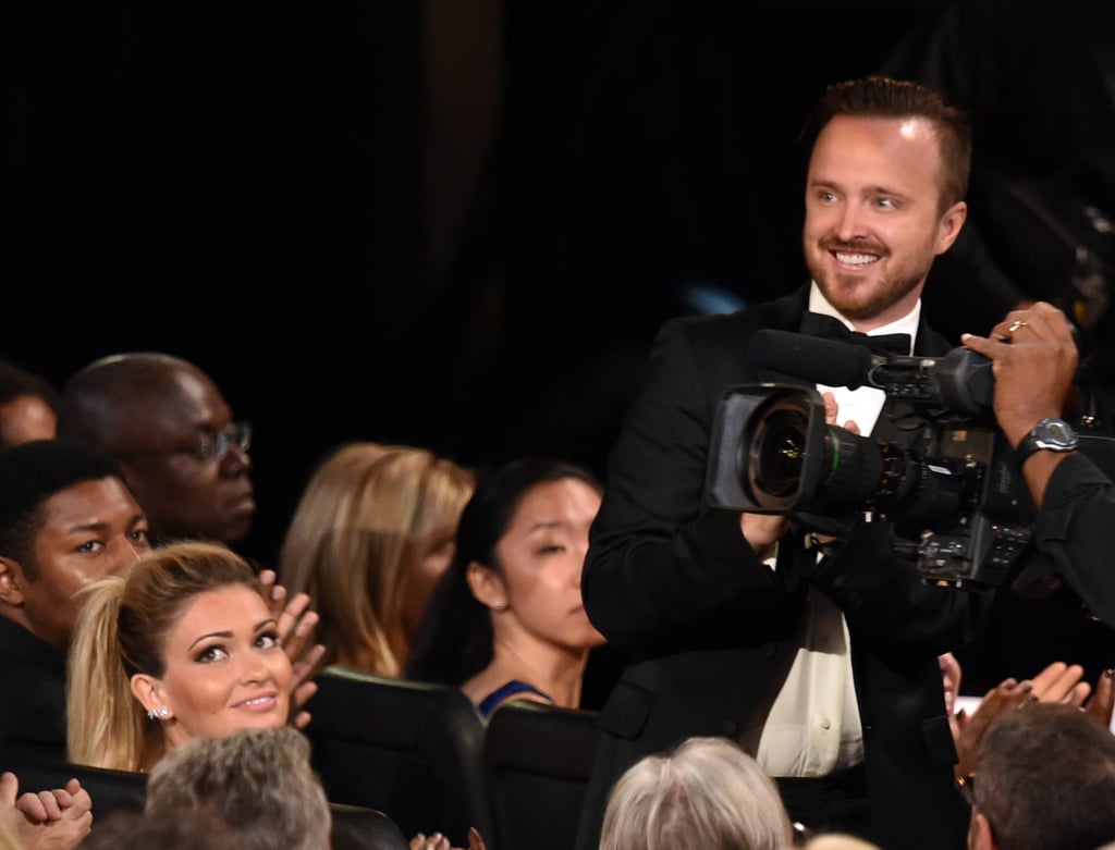 Aaron Paul clapped for Anna Gunn when she won.