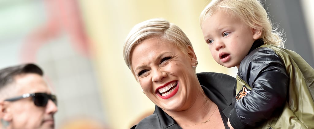 Pink and Her Son Jameson Dressed as Spider Man for Halloween