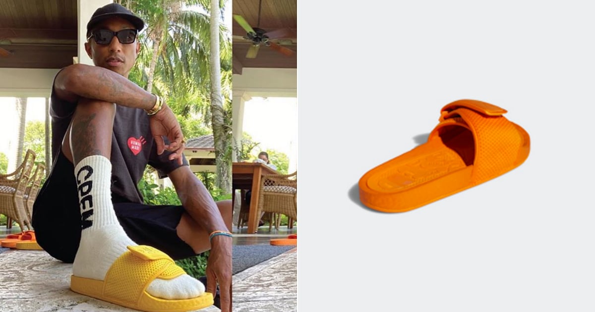 Pharrell Williams’s New Adidas Slides Look Like Perforated Socks, and My Feet Are Happy