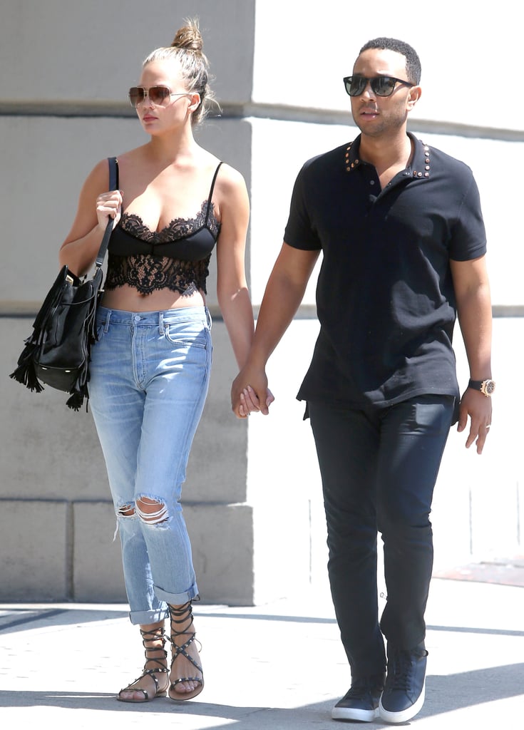 Chrissy Teigen and John Legend Hold Hands in NYC August 2016