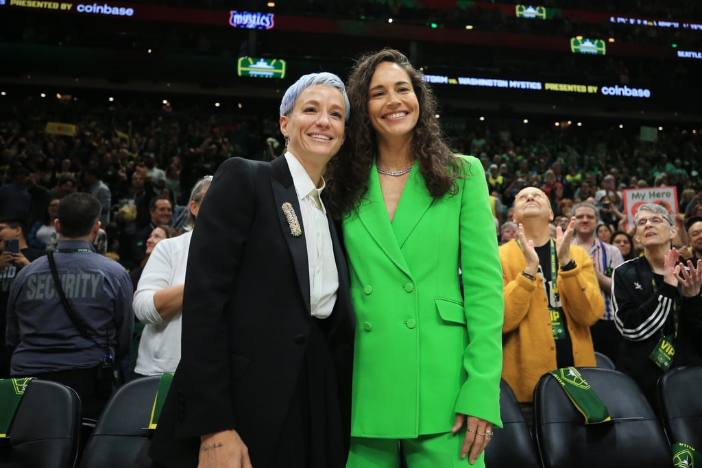 Megan Rapinoe Supporting Sue Bird at Her Jersey Retirement Ceremony