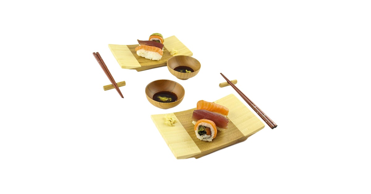 Zoie + Chloe 100 Natural Bamboo Sushi Gift Set Best Gifts for Sushi
