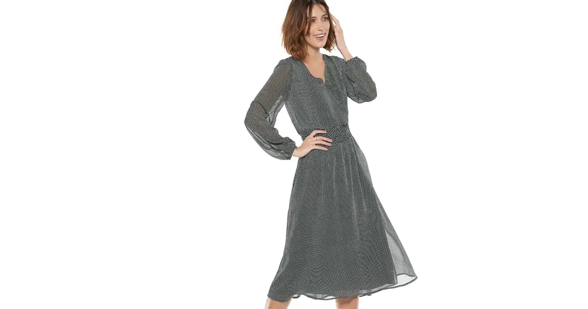popsugar printed midi dress