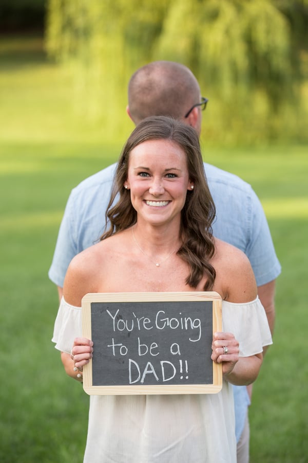 Chalkboard Surprise Pregnancy Reveal