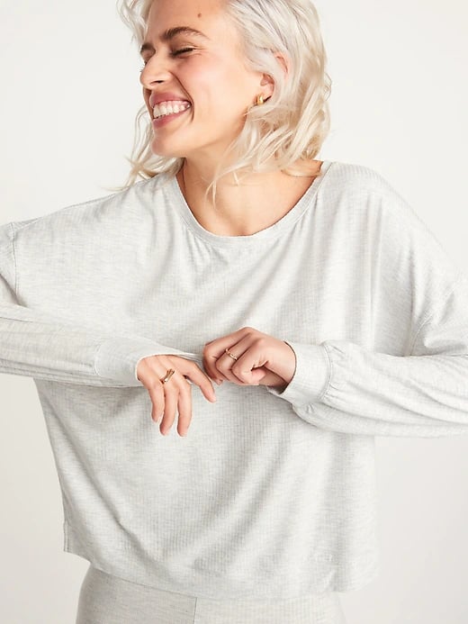 Old Navy Sunday Sleep Oversized Rib-Knit Sweatshirt