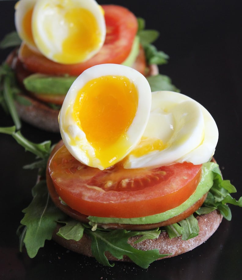 Healthy Egg, Canadian Bacon, and Avocado English Muffin