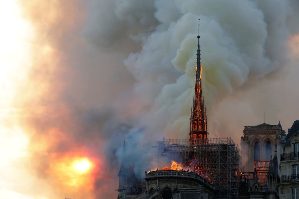 Notre-Dame Cathedral Fire in Paris on April 15, 2019