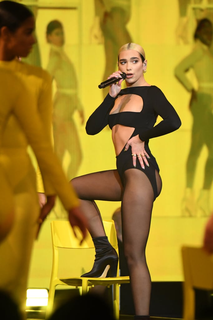 Dua Lipa Wore a Mugler Bodysuit For Her MTV EMAs Performance