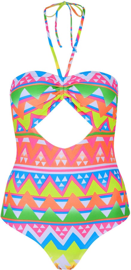Topshop Aztec Surf Cut-Out Swimsuit