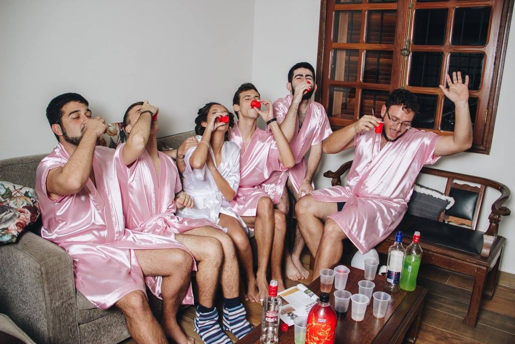 Bride Does Wedding Photo Shoot With Guy Friends