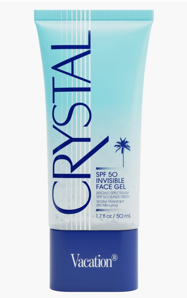 Vacation Crystal SPF 50 Sunscreen Gel ($20, originally $26)
Sunscreen doesn't get any better than one that doesn't leave a white cast and works for sensitive skin. Vacation's SPF 50 gel that's made with hyaluronic acid, cactus flower, and aloe vera works to keep the skin hydrated, smooth, and of course, protected against harmful UVA and UVB rays. It even doubles as a primer for long-lasting makeup wear and velvety smooth skin.