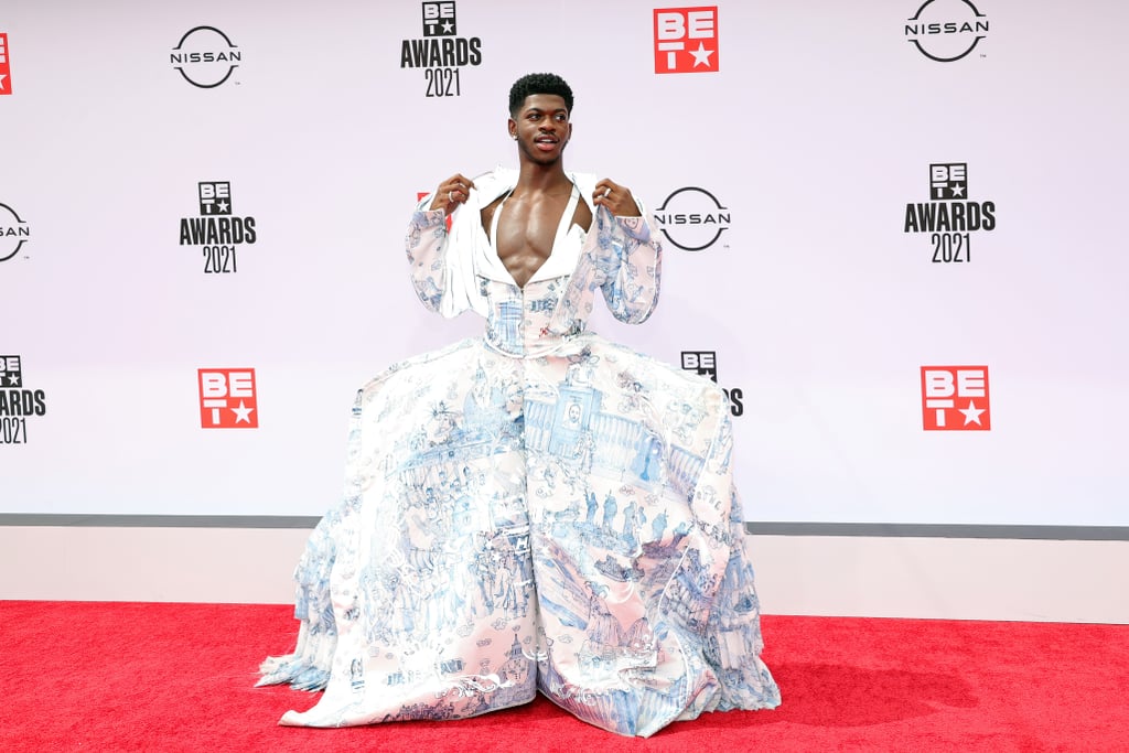 Lil Nas X Changes From a Dress to Pantsuit at the BET Awards