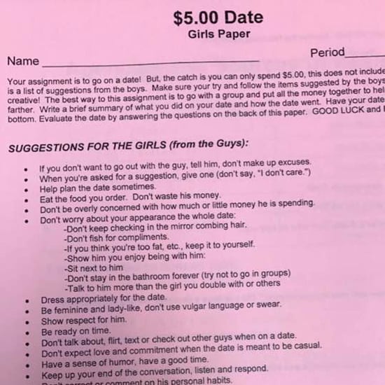 Mother Shares Daughter's Sexist Homework Assignment
