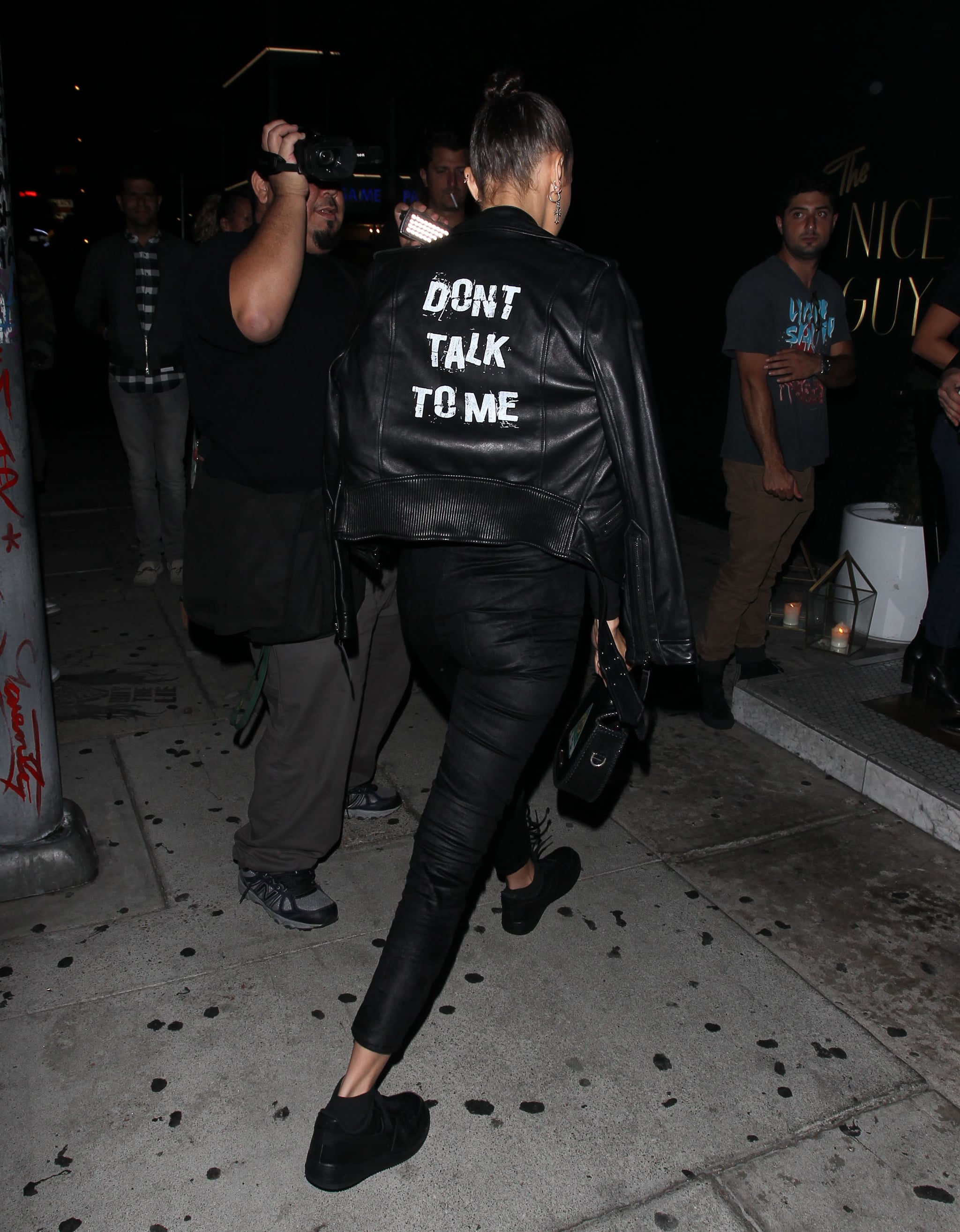 Bella Hadid S Don T Talk To Me Jacket Popsugar Fashion