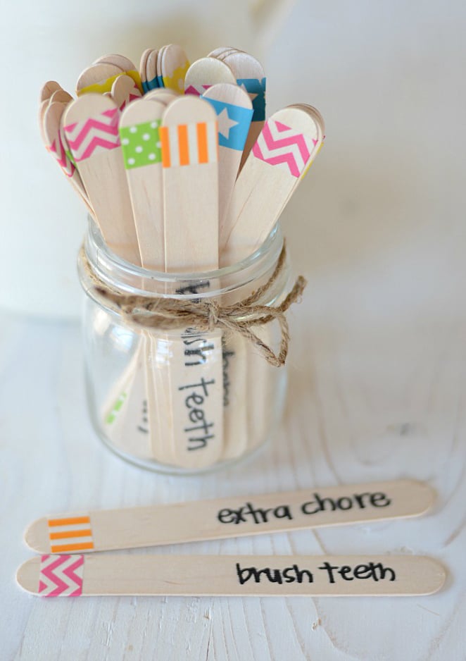 Washi Tape Chore Sticks | DIY Chore Charts | POPSUGAR Family Photo 6