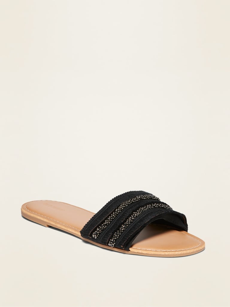 Old Navy Textured Slide Sandals Best Old Navy Clothes and Accessories