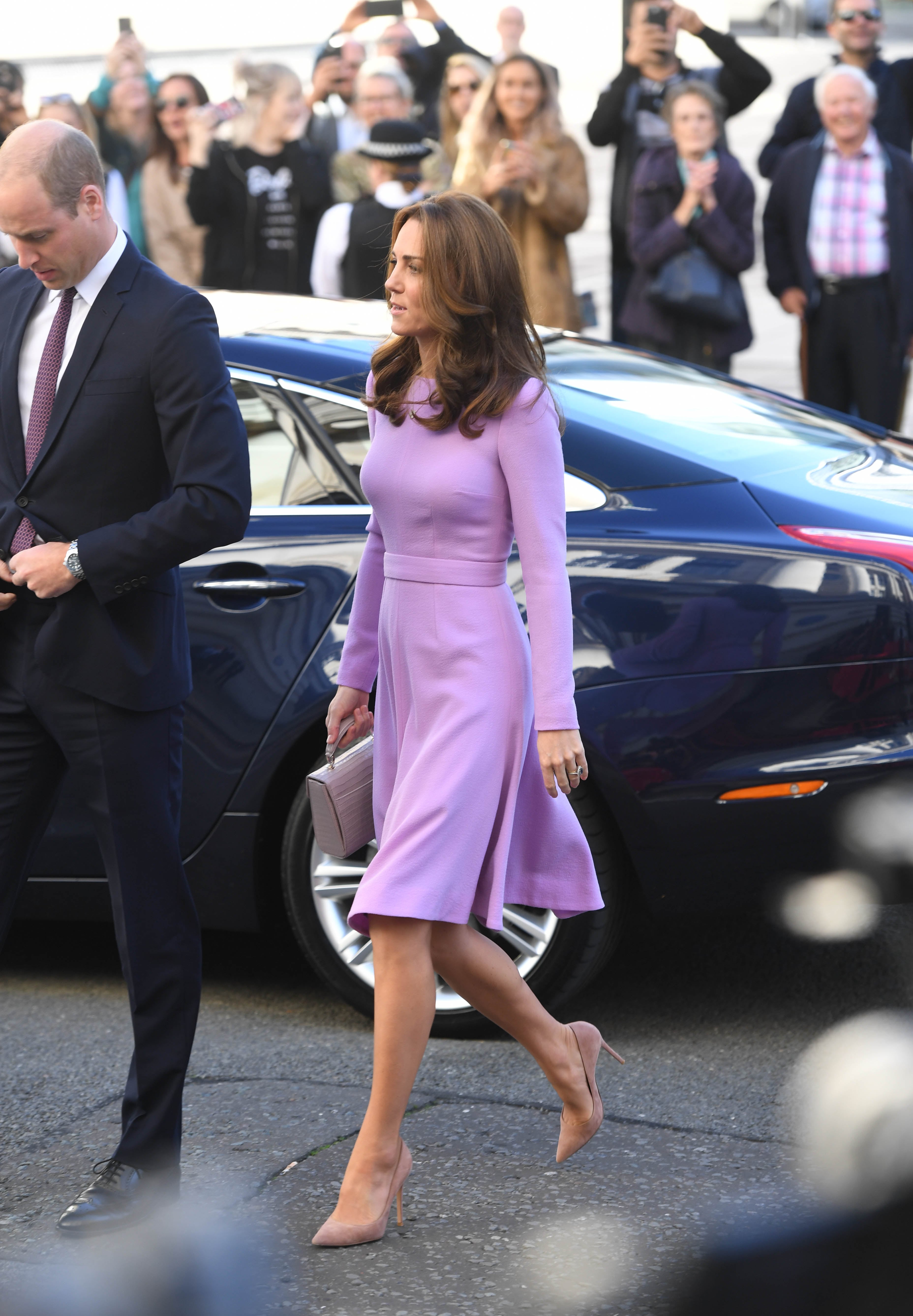 Kate Middleton s Lavender Emilia Wickstead Dress POPSUGAR Fashion