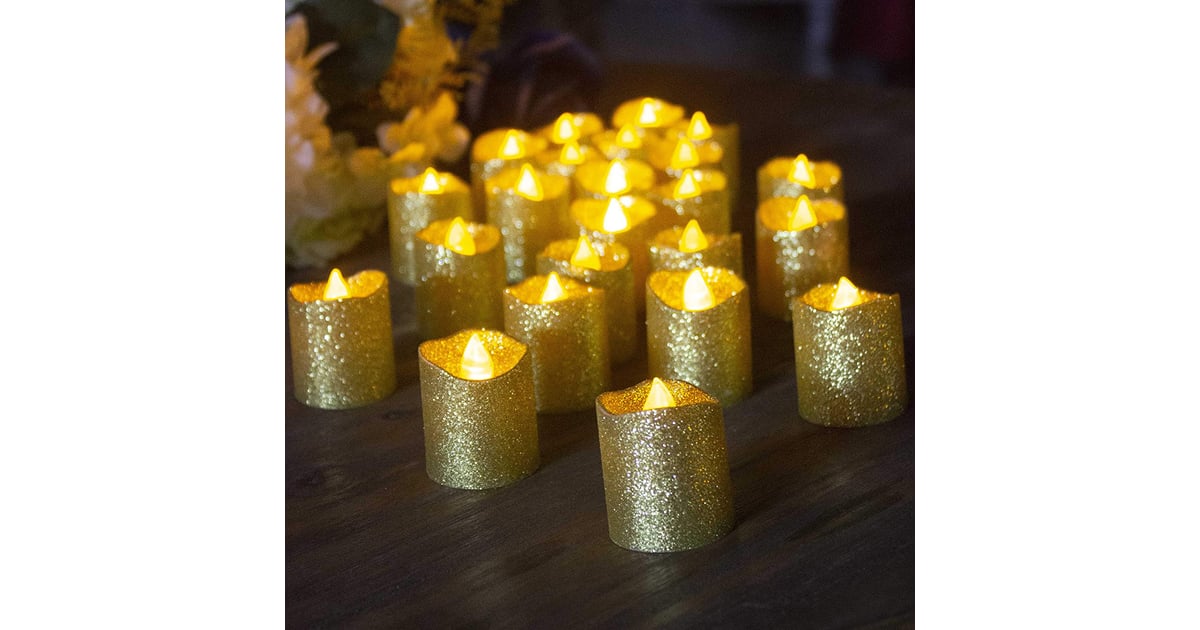 New Year's Eve Decor Gold Flameless Votive Candles 2022 New Year's