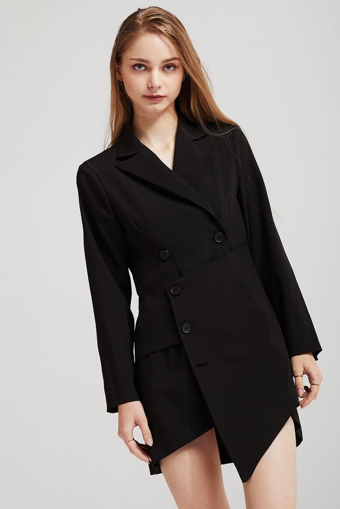 Storets Emery Asymmetric Hem Blazer Dress