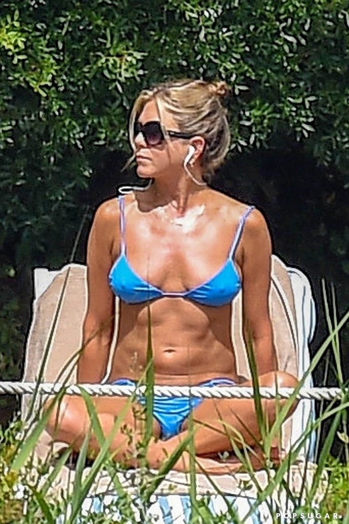 The actress put her toned figure on display while soaking up the sun in Italy in July 2018.