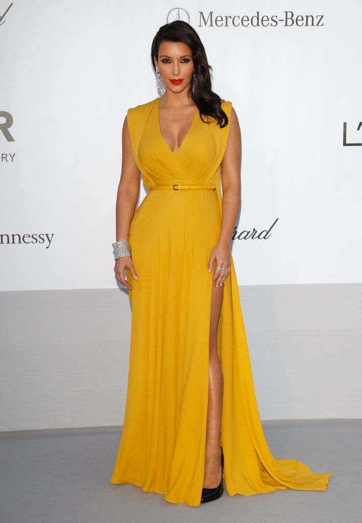 Kim Kardashian at the amfAR Gala in Cannes in 2012