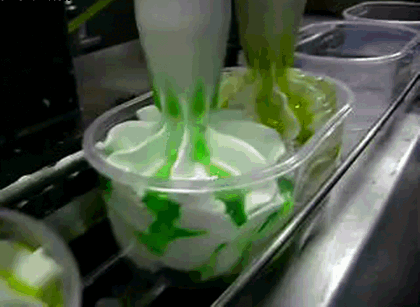 This flawless ice cream assembly line