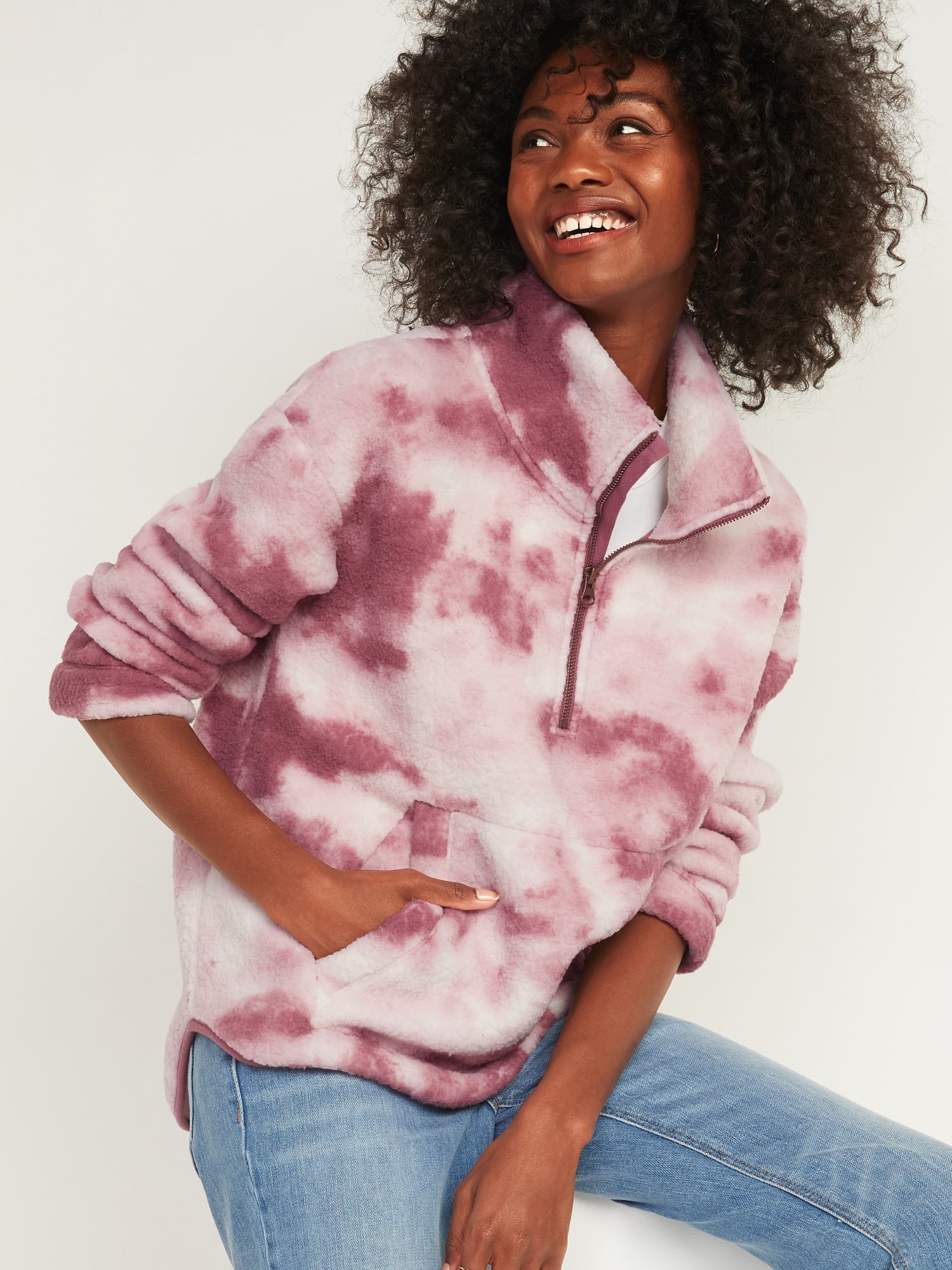 Old navy hotsell sherpa half zip
