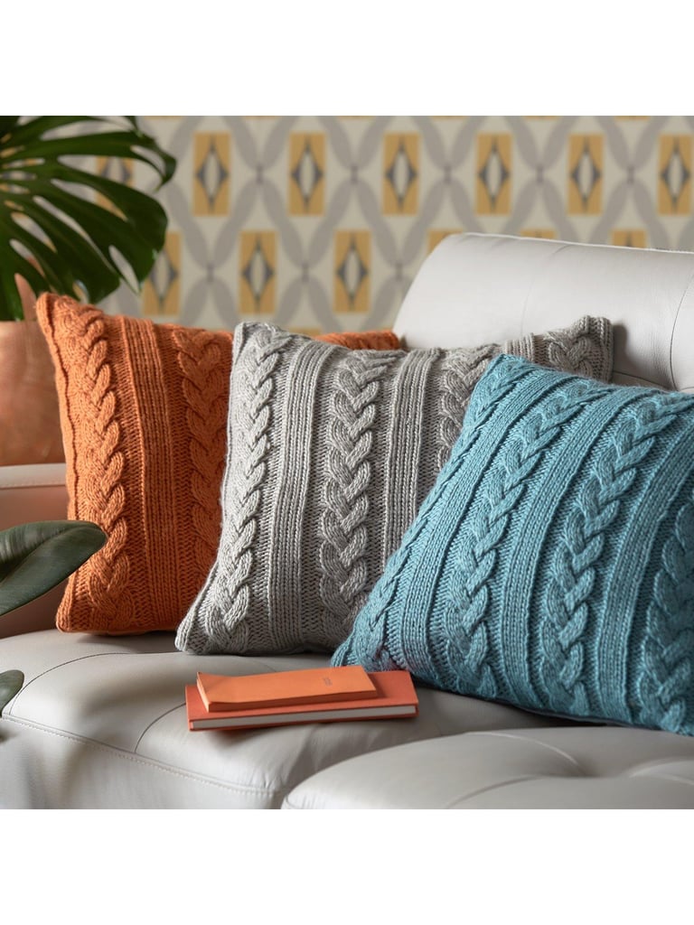 Ideal Home Knitted Cable Cushion