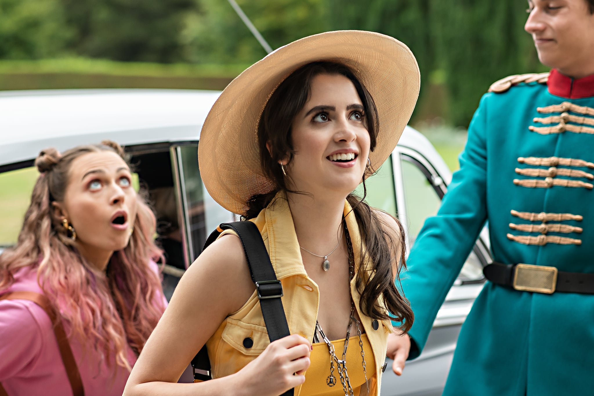 The Royal Treatment.  (L-R)  Chelsie Preston Crayford as Destiny, Laura Marano as Izzy in The Royal Treatment.  Cr. Kirsty Griffin/Netflix © 2021