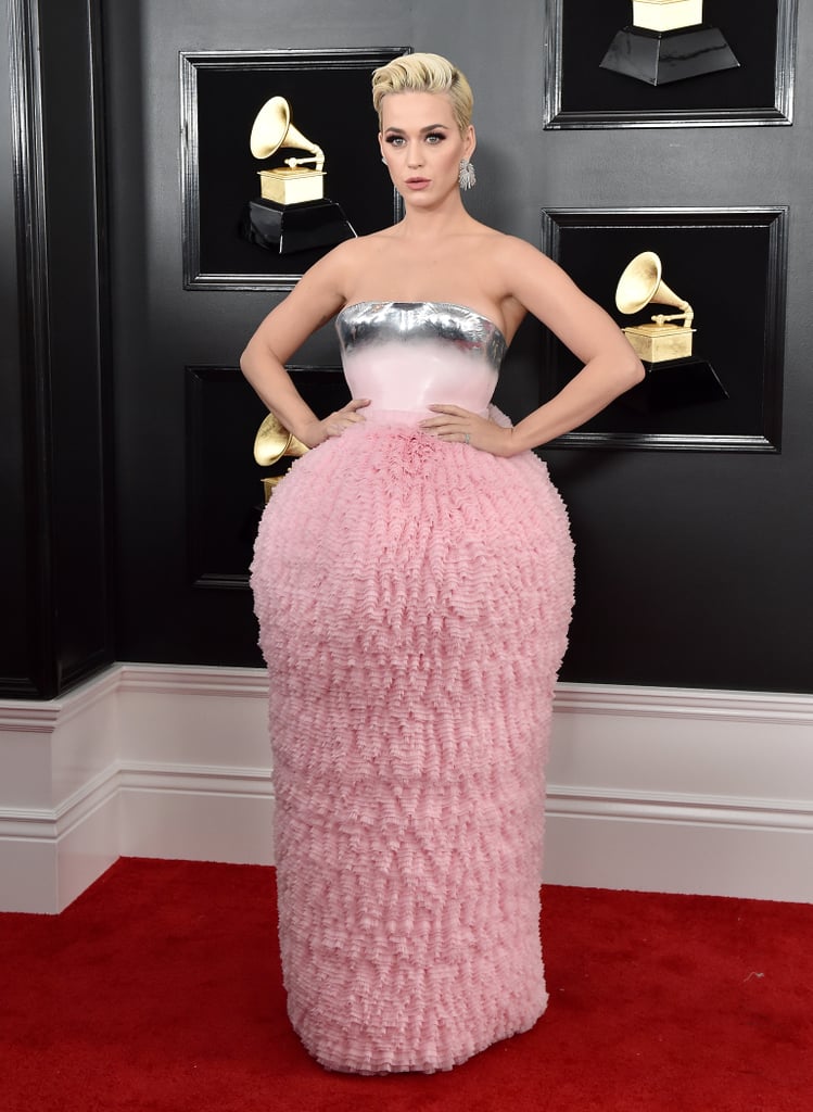 Katy Perry Balmain Dress at the 2019 Grammys