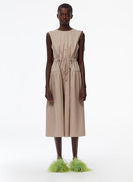 Tibi Eco Poplin Cape Dress