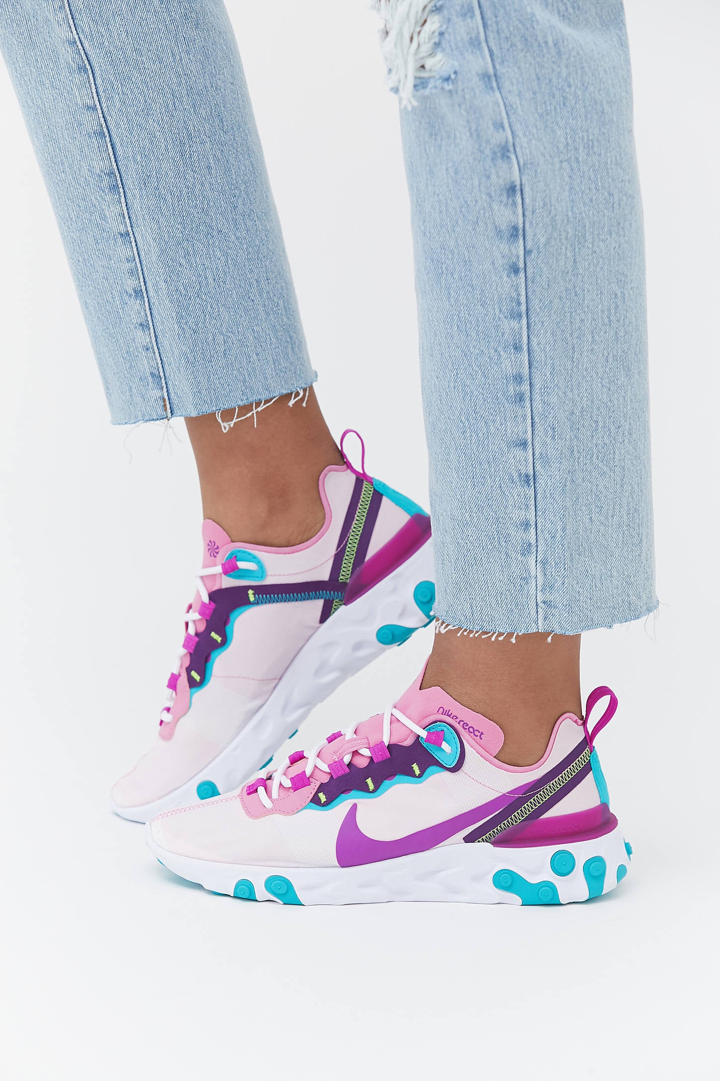 blue and purple sneakers