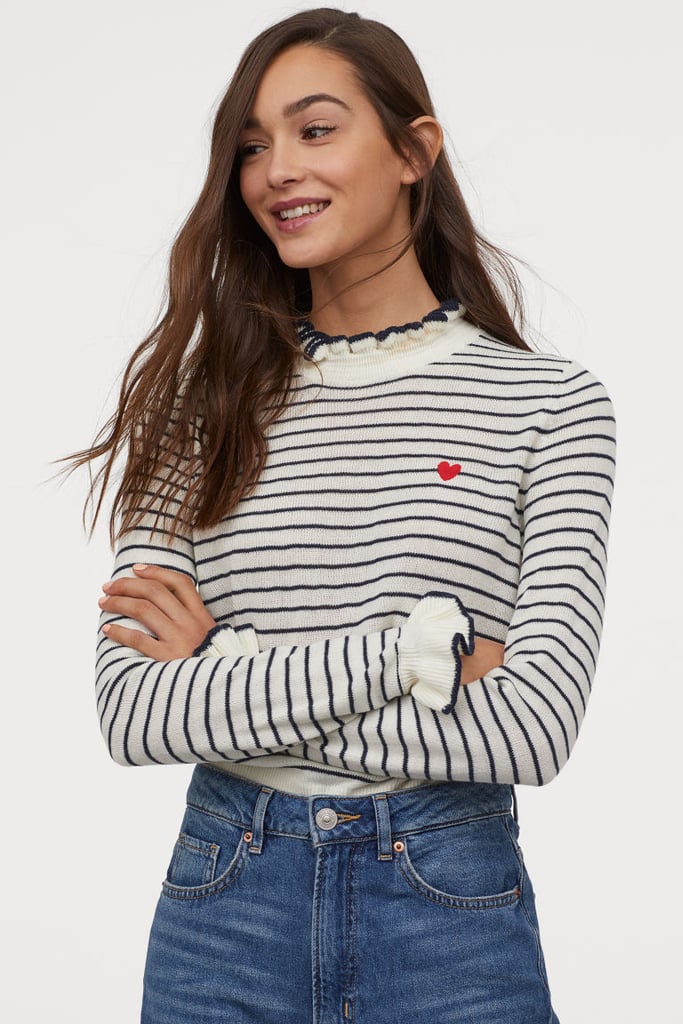 H&M Ruffle-Trimmed Sweater