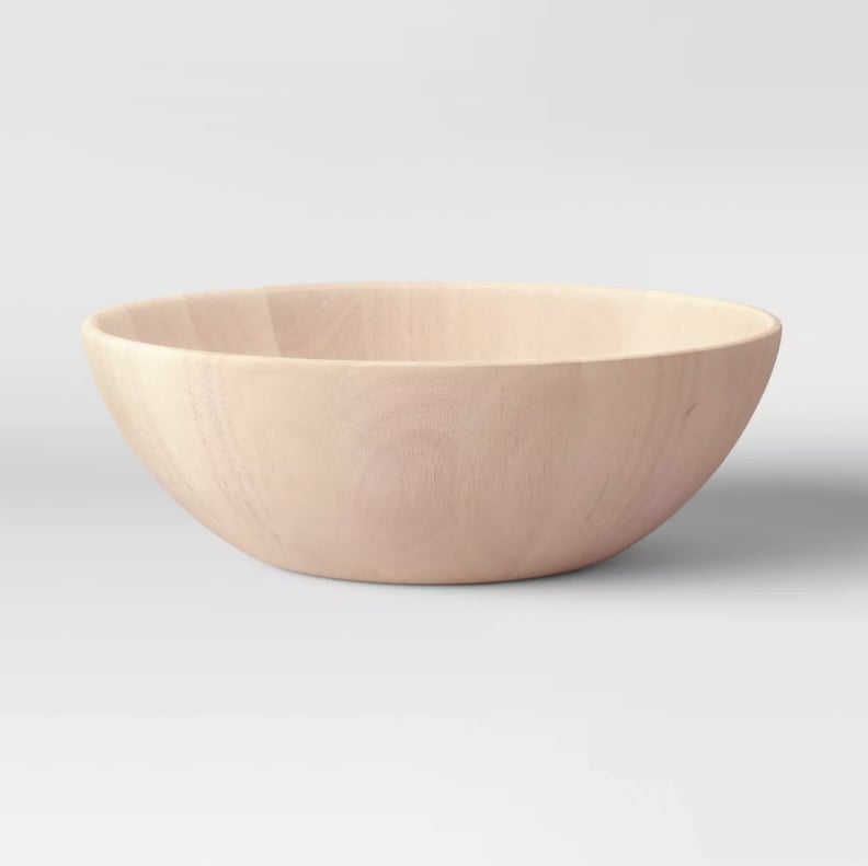 Threshold Wood Whitewashed Serving Bowl