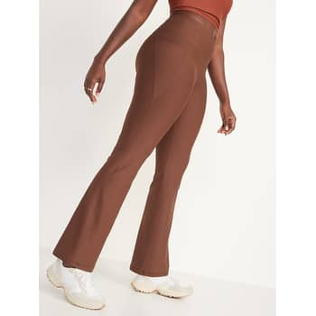 High-Rise Boot-Cut Compression Pants for Women