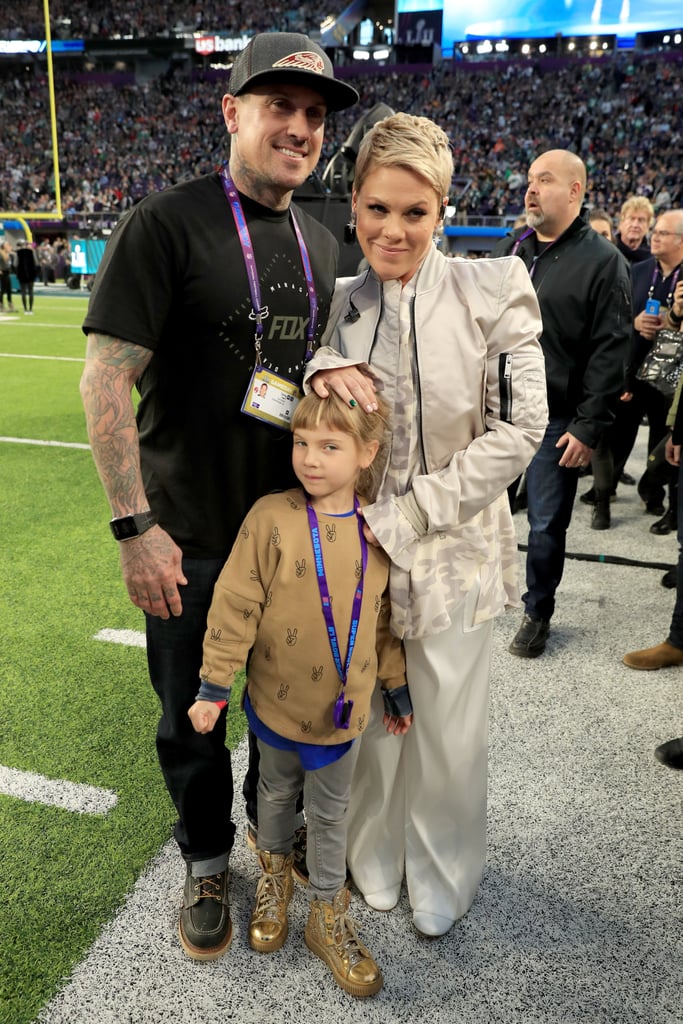 Pink and Her Family at the 2018 Super Bowl