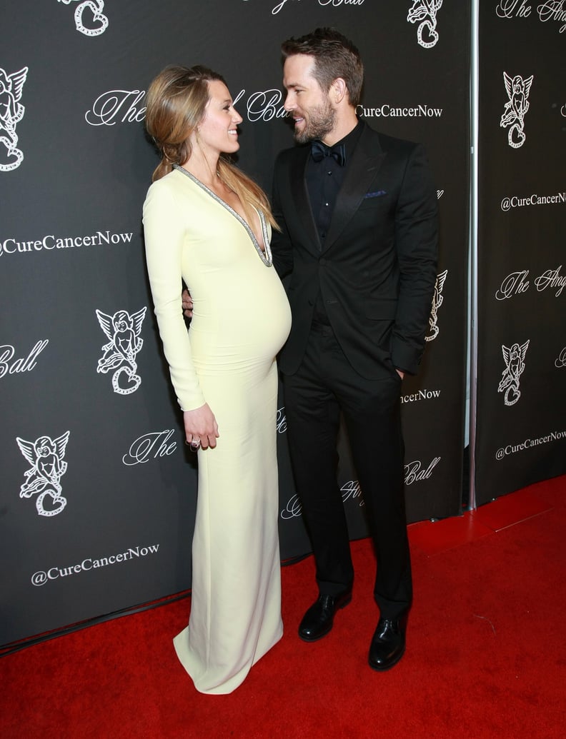 Blake Lively Wearing a Yellow Gucci Dress to the Angel Ball in 2014