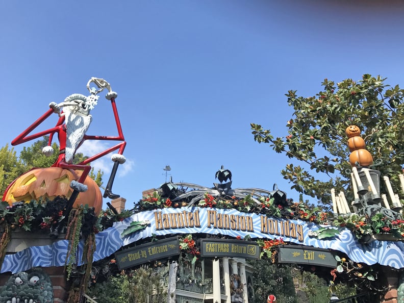 The Haunted Mansion transforms into Nightmare Before Christmas.