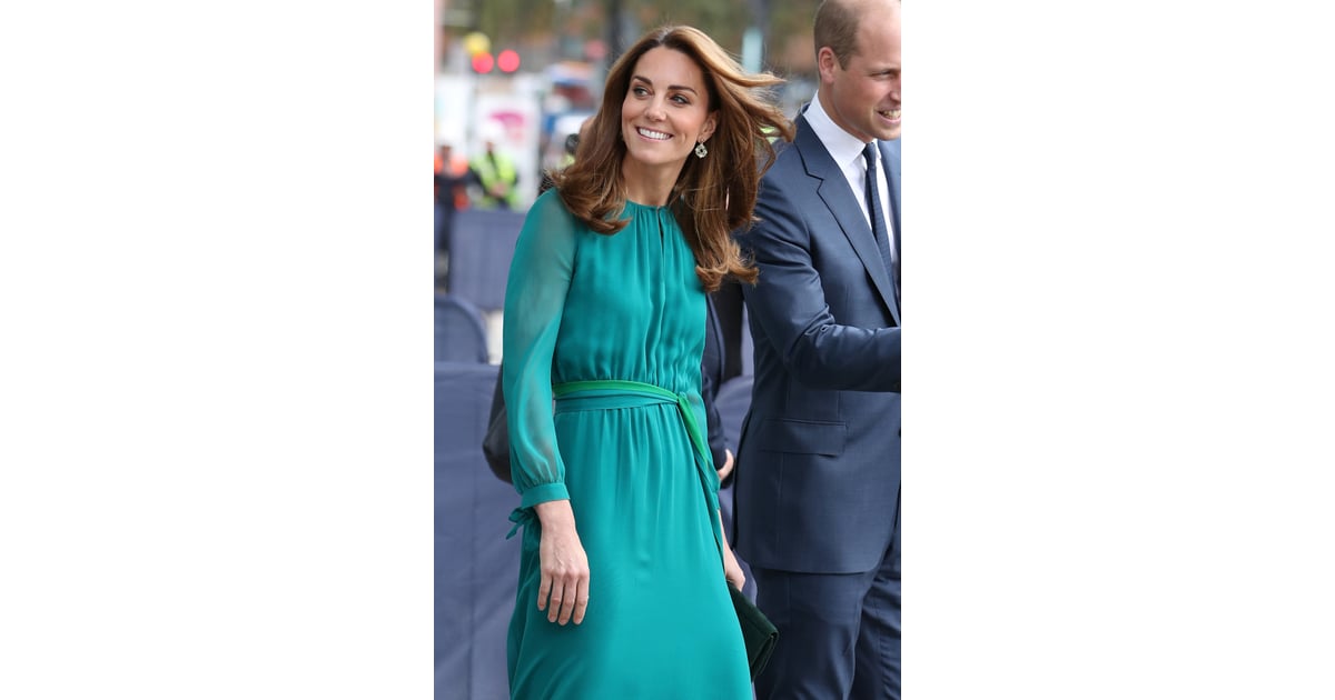 Kate Middleton Wearing a Teal ARoss Girl Dress and Zeen ...