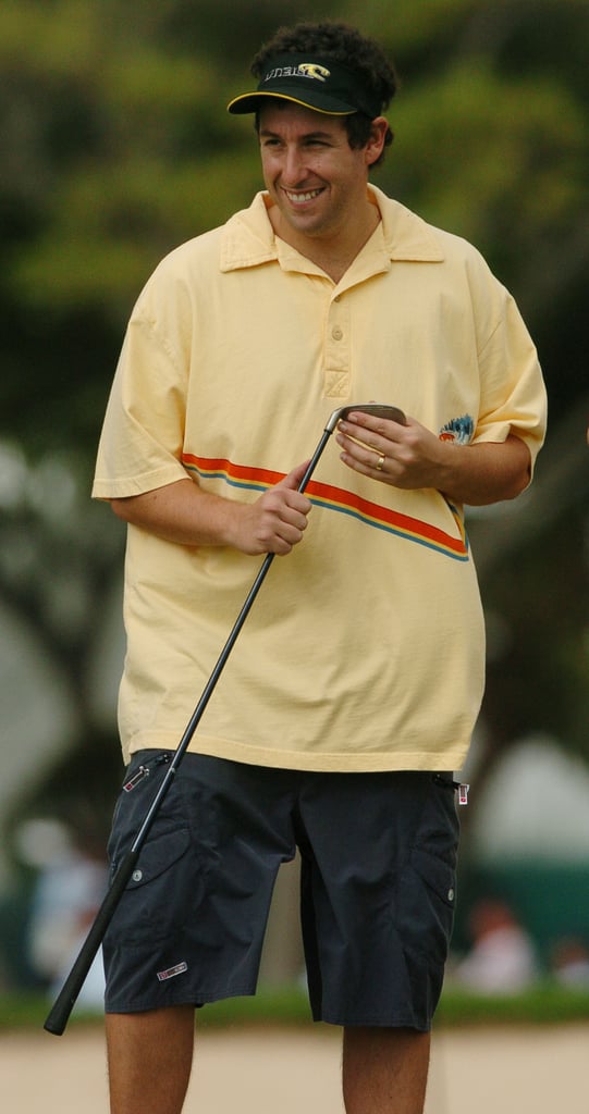 Adam Sandler was captured in action at the January 2004 Sony Open Pro-Am in Hawaii.